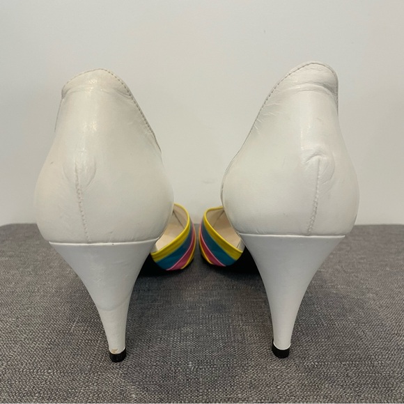 MARY POPPS Vintage 80s Retro Rainbow 3” Pumps - Size 7.5 - Picture 9 of 14